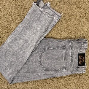 Grey Jeans With side zippers and ankle